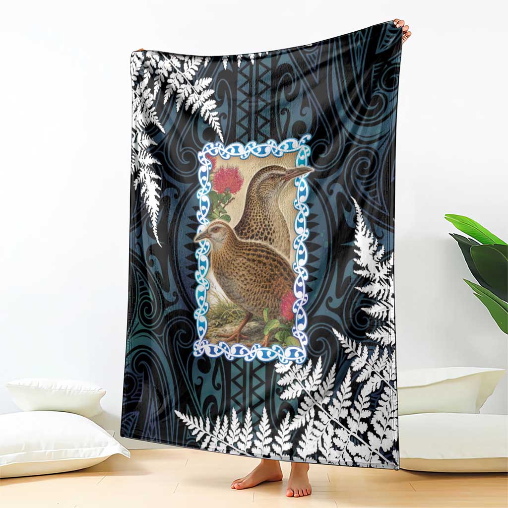 New Zealand Weka Blanket Maori Hen Koru Pattern - Polynesian Pride