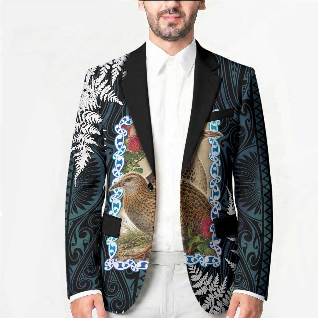 New Zealand Weka Blazer Maori Hen Koru Pattern - Polynesian Pride