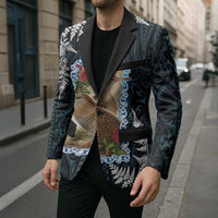 New Zealand Weka Blazer Maori Hen Koru Pattern - Polynesian Pride