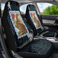New Zealand Weka Car Seat Cover Maori Hen Koru Pattern - Polynesian Pride