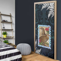 New Zealand Weka Door Cover Maori Hen Koru Pattern - Polynesian Pride