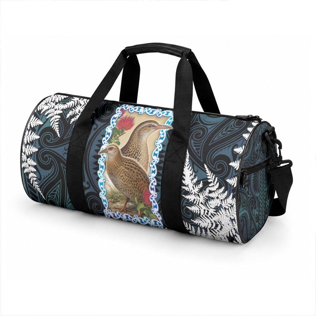 New Zealand Weka Duffle Bag Maori Hen Koru Pattern LT05 - Polynesian Pride