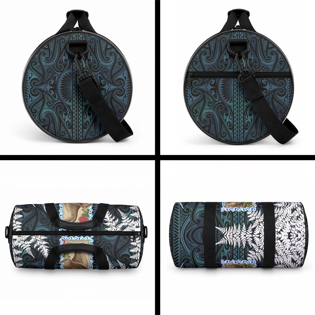 New Zealand Weka Duffle Bag Maori Hen Koru Pattern LT05 - Polynesian Pride