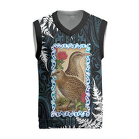 New Zealand Weka Christmas Knitted V-Neck Vest Maori Hen Koru Pattern