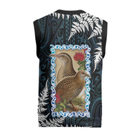 New Zealand Weka Christmas Knitted V-Neck Vest Maori Hen Koru Pattern