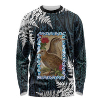 New Zealand Weka Long Sleeve Shirt Maori Hen Koru Pattern - Polynesian Pride