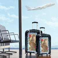 New Zealand Weka Luggage Cover Maori Hen Koru Pattern - Polynesian Pride