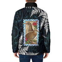 New Zealand Weka Padded Jacket Maori Hen Koru Pattern - Polynesian Pride