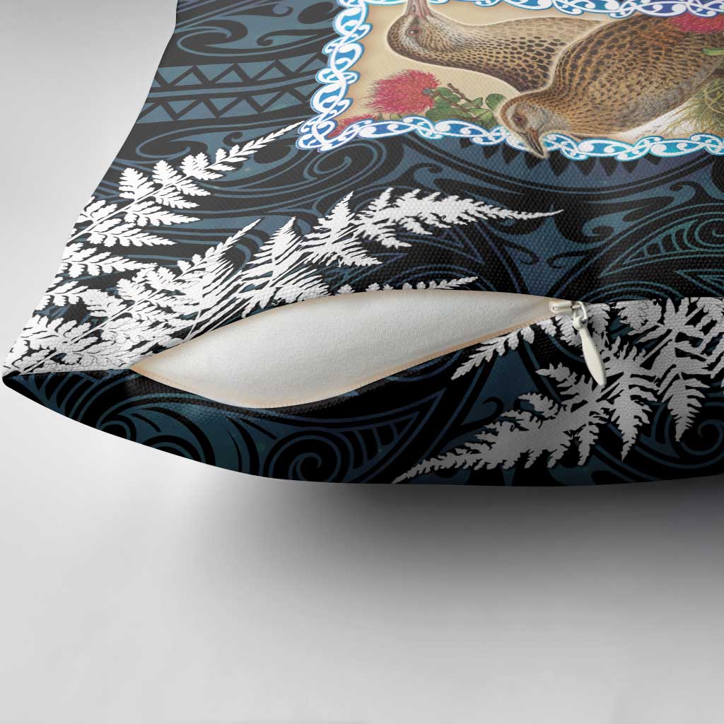 New Zealand Weka Pillow Cover Maori Hen Koru Pattern LT05 - Polynesian Pride