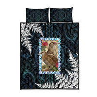 New Zealand Weka Quilt Bed Set Maori Hen Koru Pattern - Polynesian Pride