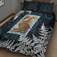 New Zealand Weka Quilt Bed Set Maori Hen Koru Pattern - Polynesian Pride