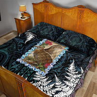 New Zealand Weka Quilt Bed Set Maori Hen Koru Pattern - Polynesian Pride
