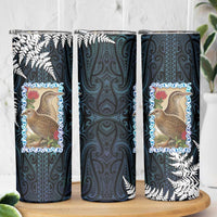 New Zealand Weka Skinny Tumbler Maori Hen Koru Pattern - Polynesian Pride