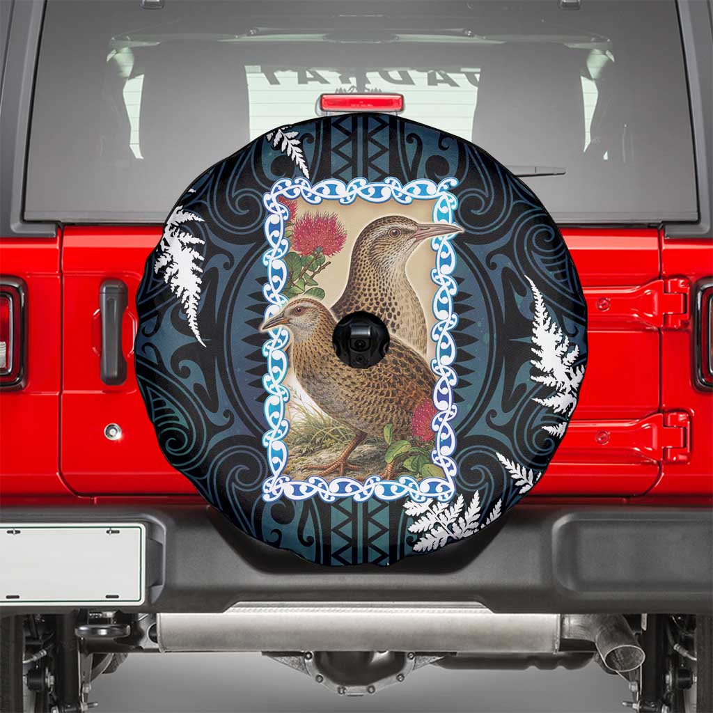 New Zealand Weka Spare Tire Cover Maori Hen Koru Pattern - Polynesian Pride