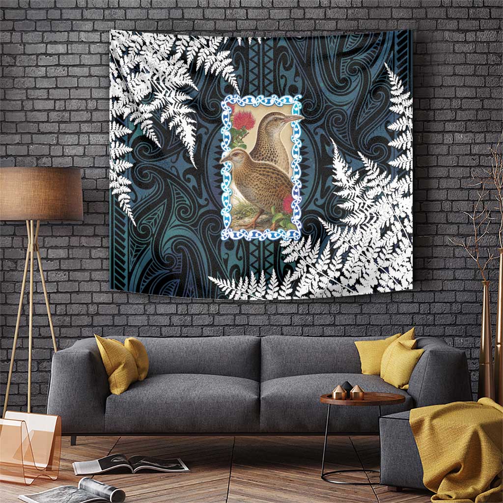 New Zealand Weka Tapestry Maori Hen Koru Pattern - Polynesian Pride