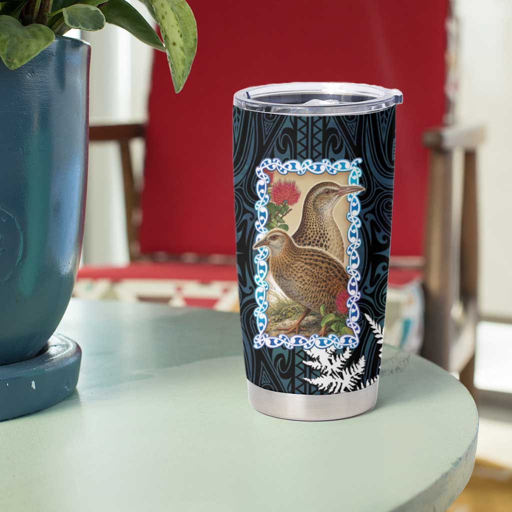 New Zealand Weka Tumbler Cup Maori Hen Koru Pattern - Polynesian Pride