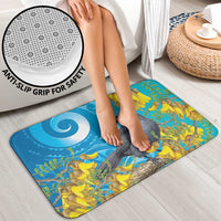 New Zealand Kokako Bird Bathroom Set Maori Koru With Kowhai Flowers LT05 - Polynesian Pride