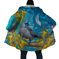 New Zealand Kokako Bird Cloak Maori Koru With Kowhai Flowers LT05 - Polynesian Pride