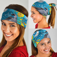New Zealand Kokako Bird Neck Gaiter Maori Koru With Kowhai Flowers LT05 - Polynesian Pride