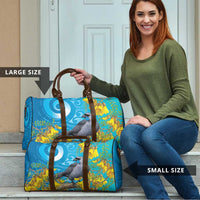 New Zealand Kokako Bird Travel Bag Maori Koru With Kowhai Flowers LT05 - Polynesian Pride