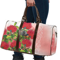 New Zealand Fantail Travel Bag Maori Koru With Pohutukawa Flowers LT05 - Polynesian Pride