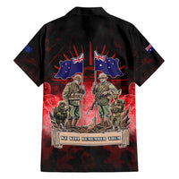 Australia And New Zealand ANZAC Day Family Matching Short Sleeve Bodycon Dress and Hawaiian Shirt Soldiers Lest We Forget LT05 - Polynesian Pride