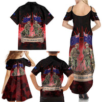 Australia And New Zealand ANZAC Day Family Matching Summer Maxi Dress and Hawaiian Shirt Soldiers Lest We Forget LT05 - Polynesian Pride