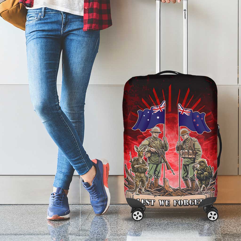 Australia And New Zealand ANZAC Day Luggage Cover Soldiers Lest We Forget LT05 - Polynesian Pride