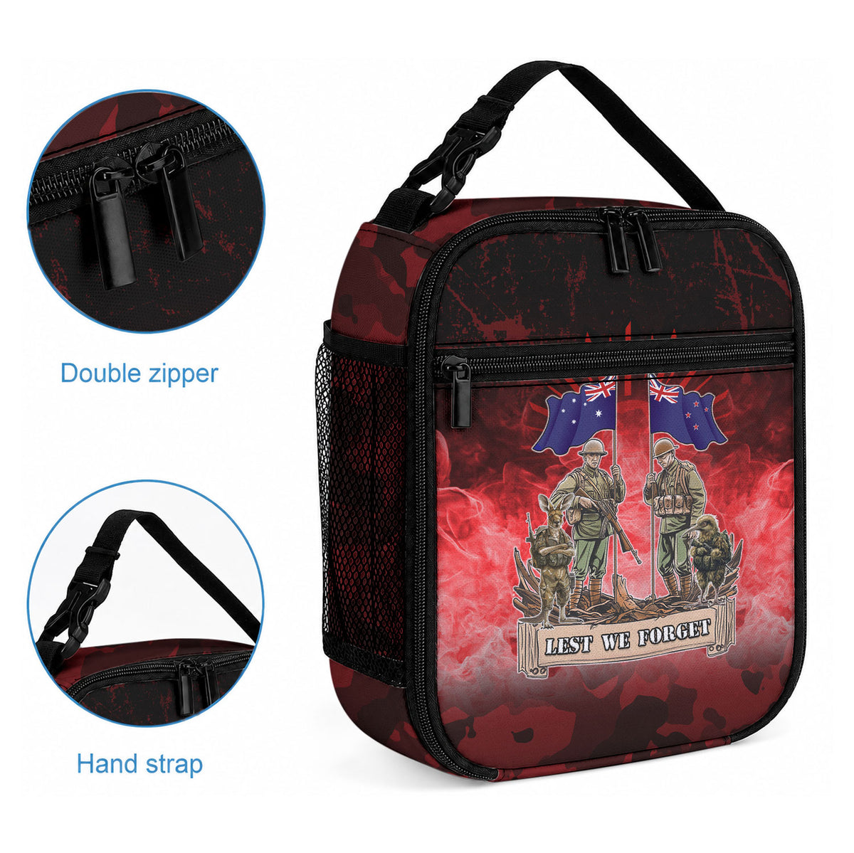 Australia And New Zealand ANZAC Day Lunch Bag Soldiers Lest We Forget