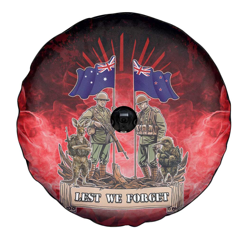 Australia And New Zealand ANZAC Day Spare Tire Cover Soldiers Lest We Forget LT05 - Polynesian Pride
