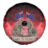 Australia And New Zealand ANZAC Day Spare Tire Cover Soldiers Lest We Forget LT05 - Polynesian Pride