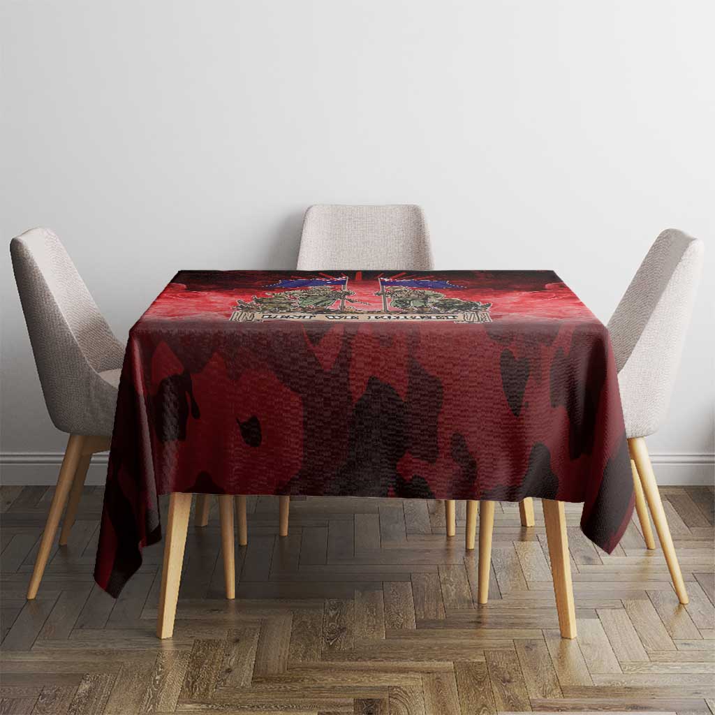 Australia And New Zealand ANZAC Day Tablecloth Soldiers Lest We Forget
