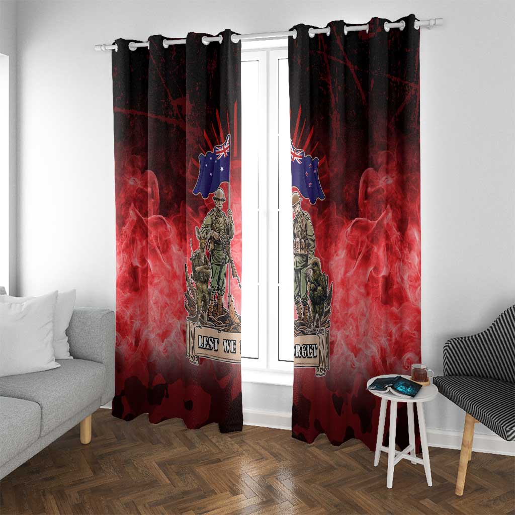 Australia And New Zealand ANZAC Day Window Curtain Soldiers Lest We Forget