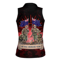Australia And New Zealand ANZAC Day Women Sleeveless Polo Shirt Soldiers Lest We Forget LT05 - Polynesian Pride