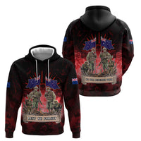 Australia And New Zealand ANZAC Day Zip Hoodie Soldiers Lest We Forget LT05 - Polynesian Pride