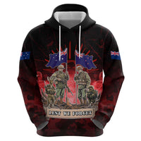 Australia And New Zealand ANZAC Day Zip Hoodie Soldiers Lest We Forget LT05 - Polynesian Pride
