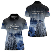 New Zealand ANZAC Day Women Polo Shirt HMNZS Achilles We Will Remember Them LT05 - Polynesian Pride