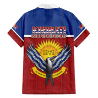 Kiribati 45th Independence Day Family Matching Long Sleeve Bodycon Dress and Hawaiian Shirt Lesser Frigatebird Tribal Pattern LT05 - Polynesian Pride