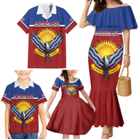 Kiribati 45th Independence Day Family Matching Mermaid Dress and Hawaiian Shirt Lesser Frigatebird Tribal Pattern LT05 - Polynesian Pride