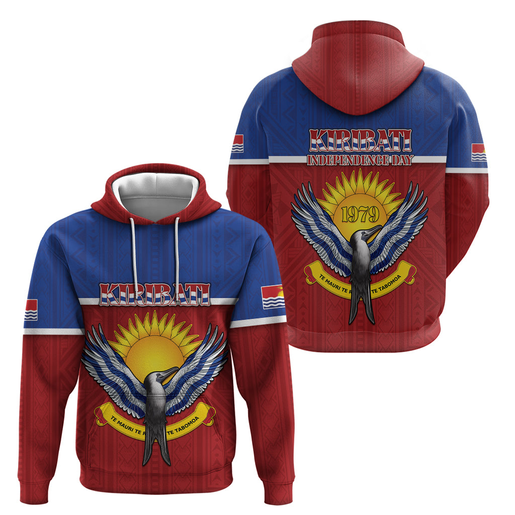 Kiribati 45th Independence Day Hoodie Lesser Frigatebird Tribal Pattern LT05 - Polynesian Pride