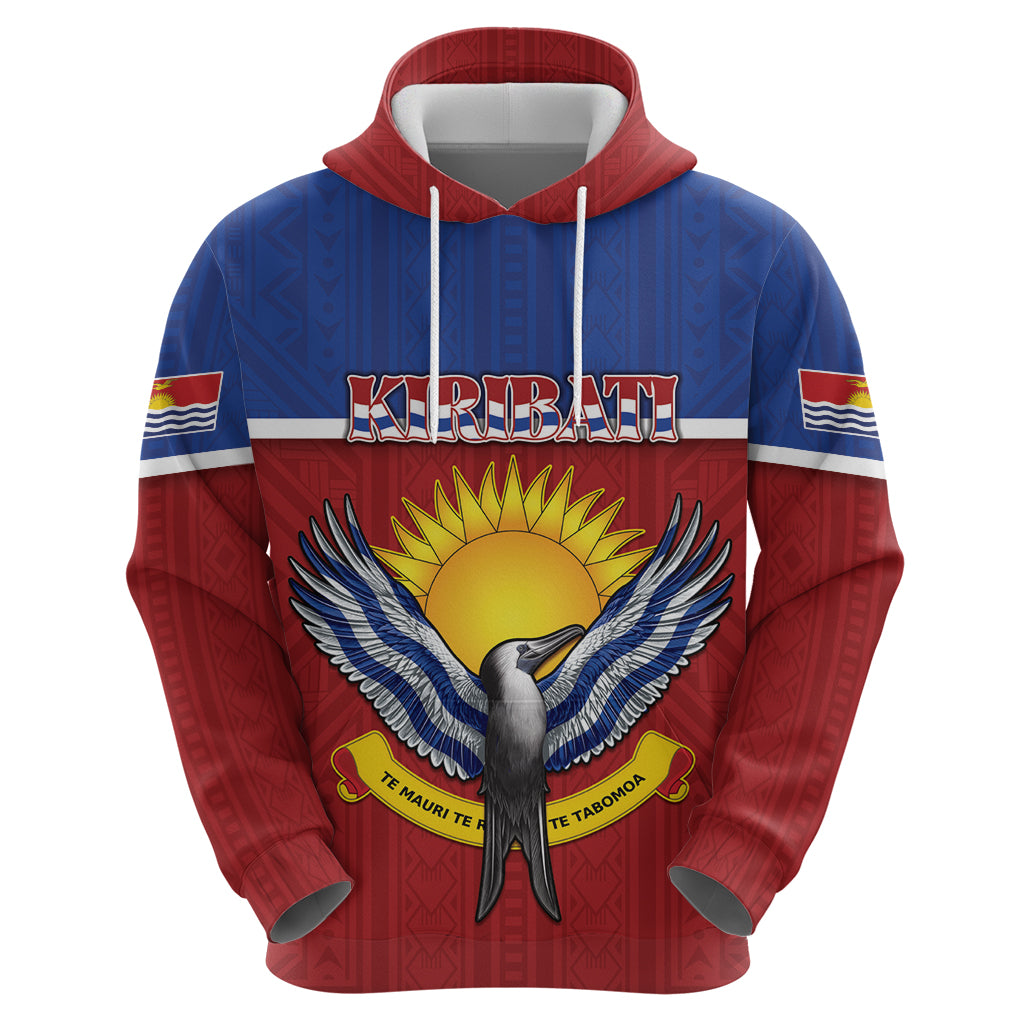 Kiribati 45th Independence Day Hoodie Lesser Frigatebird Tribal Pattern LT05 - Polynesian Pride