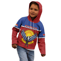 Kiribati 45th Independence Day Kid Hoodie Lesser Frigatebird Tribal Pattern LT05 - Polynesian Pride