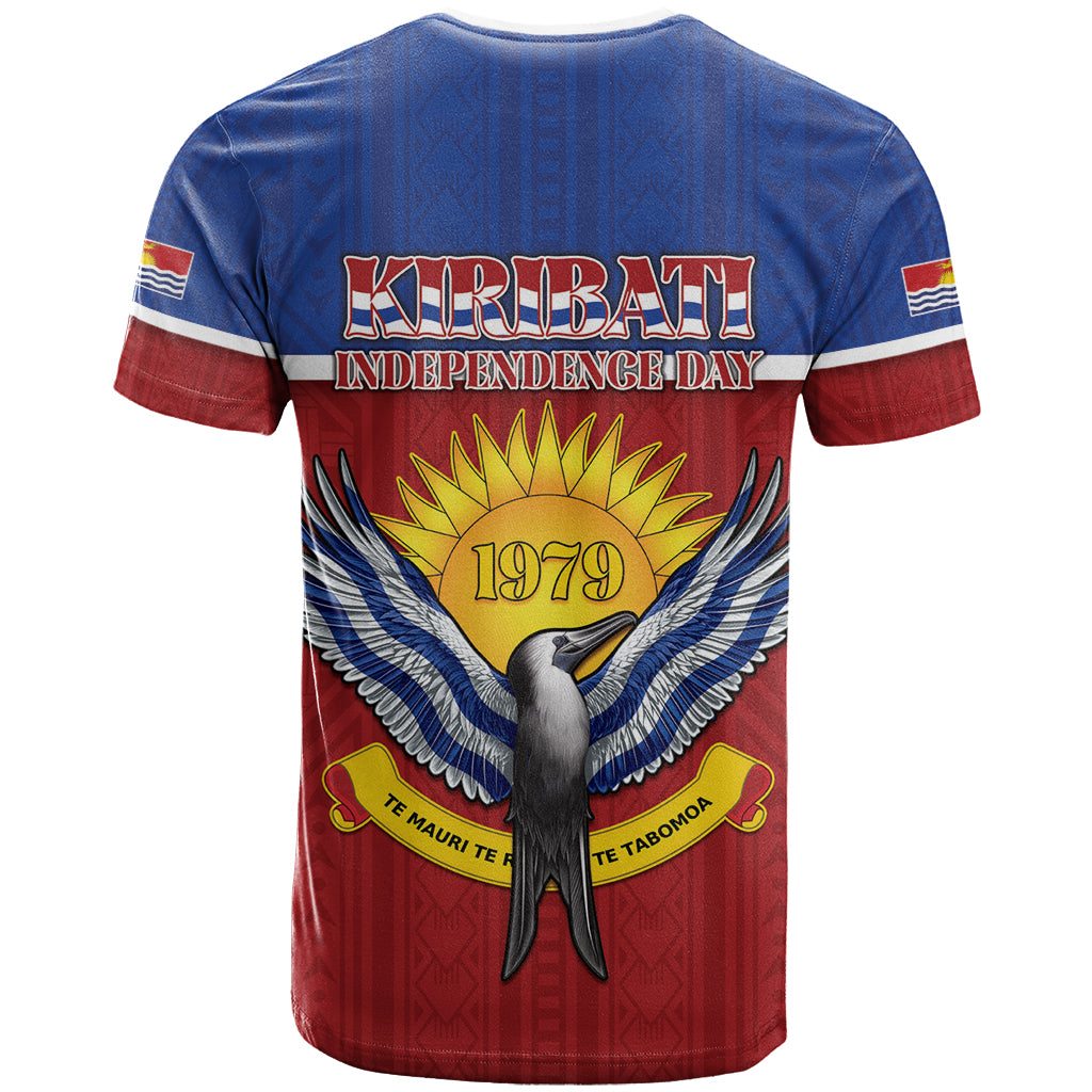 Kiribati 45th Independence Day T Shirt Lesser Frigatebird Tribal Pattern