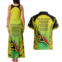 Vanuatu 46th Independence Couples Matching Tank Maxi Dress and Hawaiian Shirt Special Style LT05 - Polynesian Pride