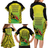 Vanuatu 45th Independence Family Matching Long Sleeve Bodycon Dress and Hawaiian Shirt Special Style LT05 - Polynesian Pride