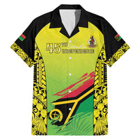 Vanuatu 45th Independence Family Matching Mermaid Dress and Hawaiian Shirt Special Style LT05 Dad's Shirt - Short Sleeve Yellow - Polynesian Pride