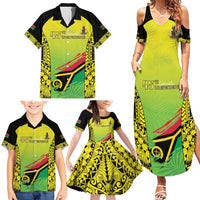 Vanuatu 45th Independence Family Matching Summer Maxi Dress and Hawaiian Shirt Special Style LT05 - Polynesian Pride