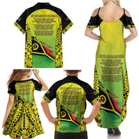 Vanuatu 45th Independence Family Matching Summer Maxi Dress and Hawaiian Shirt Special Style LT05 - Polynesian Pride