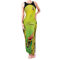 Vanuatu 45th Independence Family Matching Tank Maxi Dress and Hawaiian Shirt Special Style LT05 Mom's Dress Yellow - Polynesian Pride