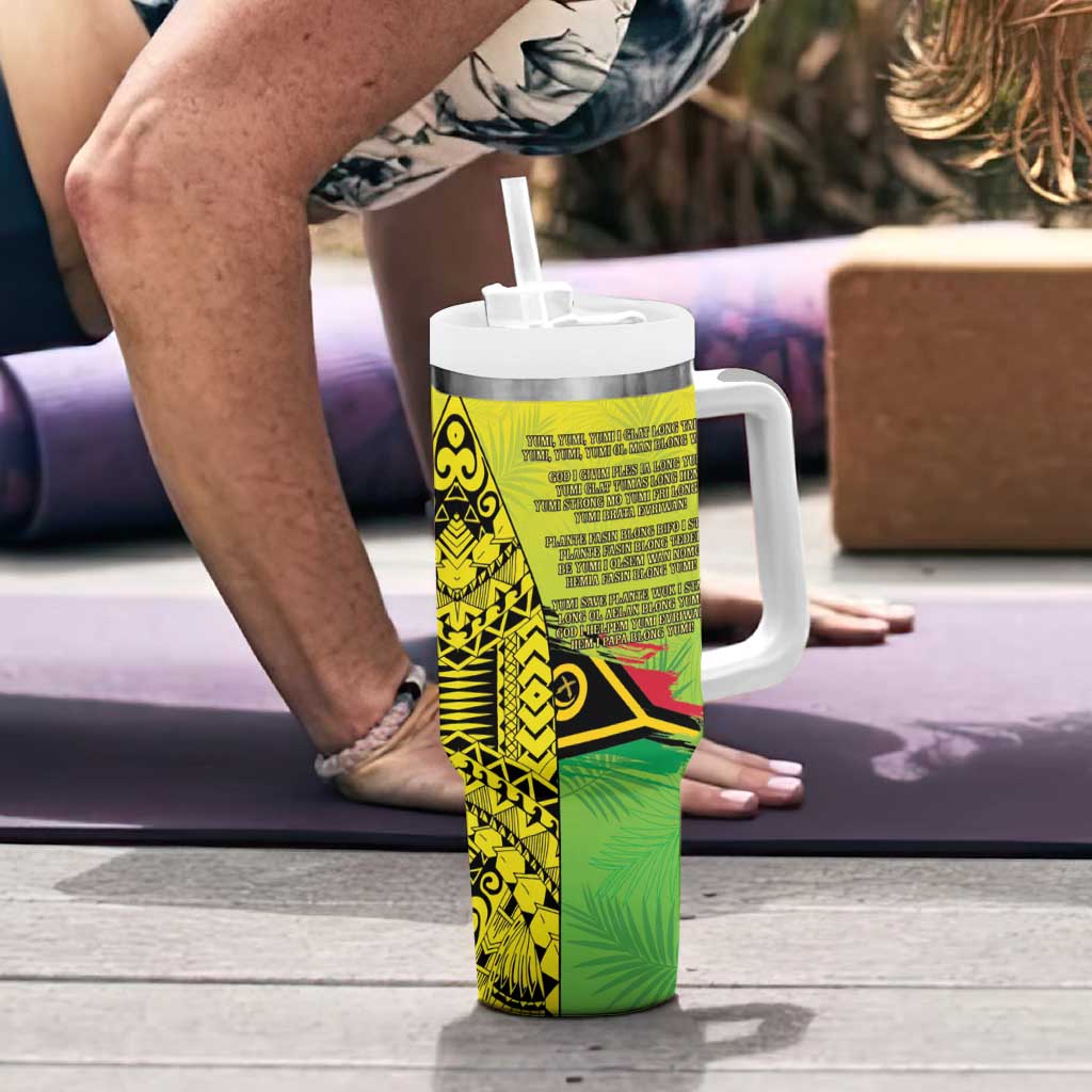 Vanuatu 45th Independence Tumbler With Handle Special Style - Polynesian Pride